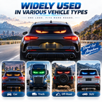 Flexible LED eye display for cars trucks SUVs and off-road vehicles