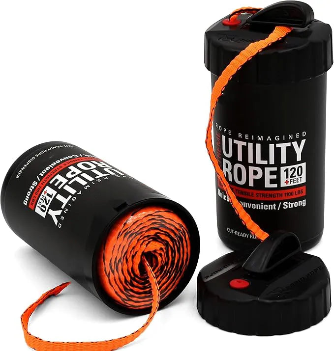 98ft Heavy-Duty Utility Rope Dispenser with Built-In Cutter