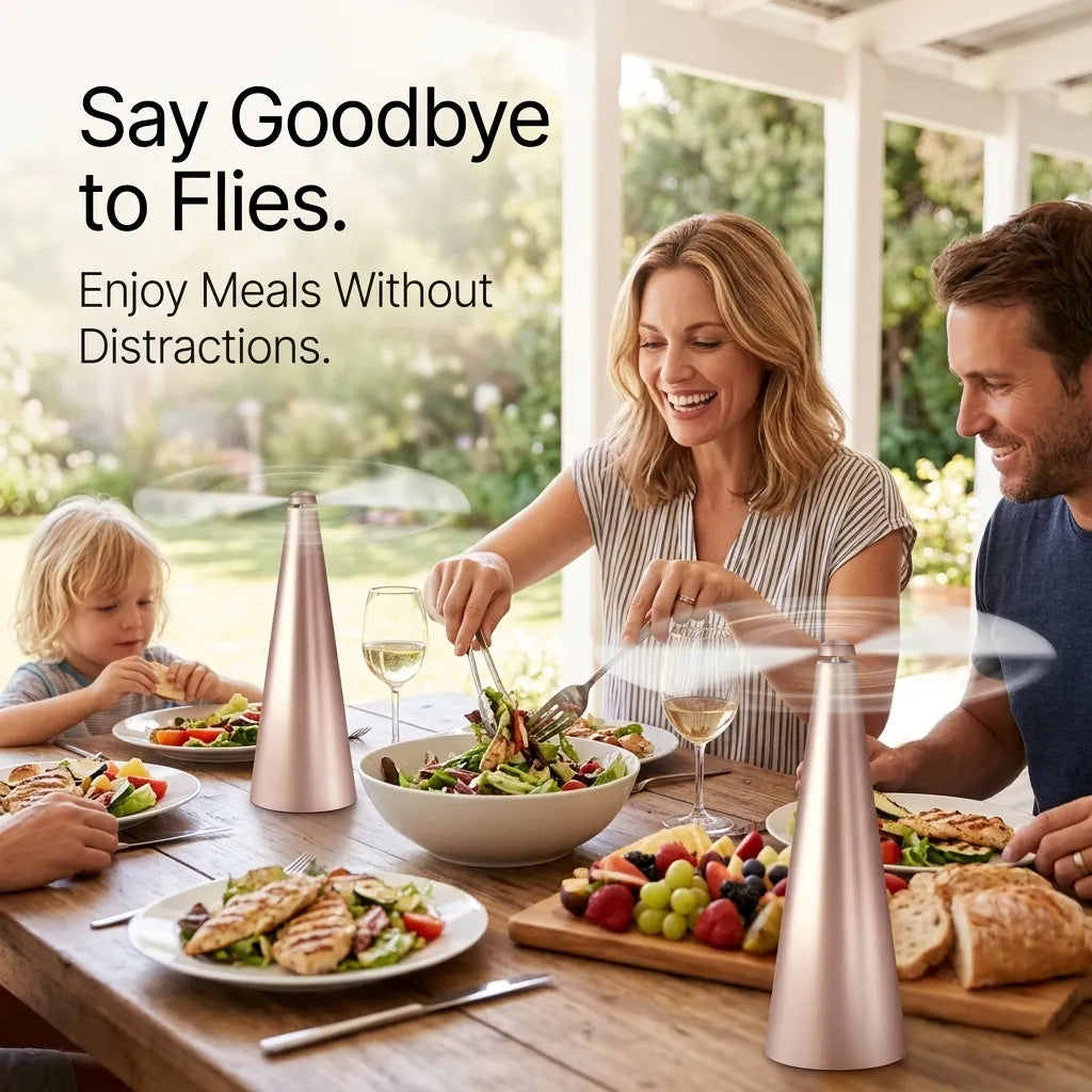 🍽️ Table Fly Fan – Portable Food Protector for Indoor & Outdoor Use