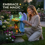 Solar Angel Garden Statue with Color-Changing Lights 👼