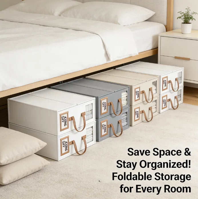 ✅Foldable Sheet Storage Set – Keep Your Bedding Organized and Neat 🛏️✨