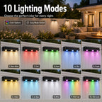 💡 7 Colors + RGB Solar Fence Lights