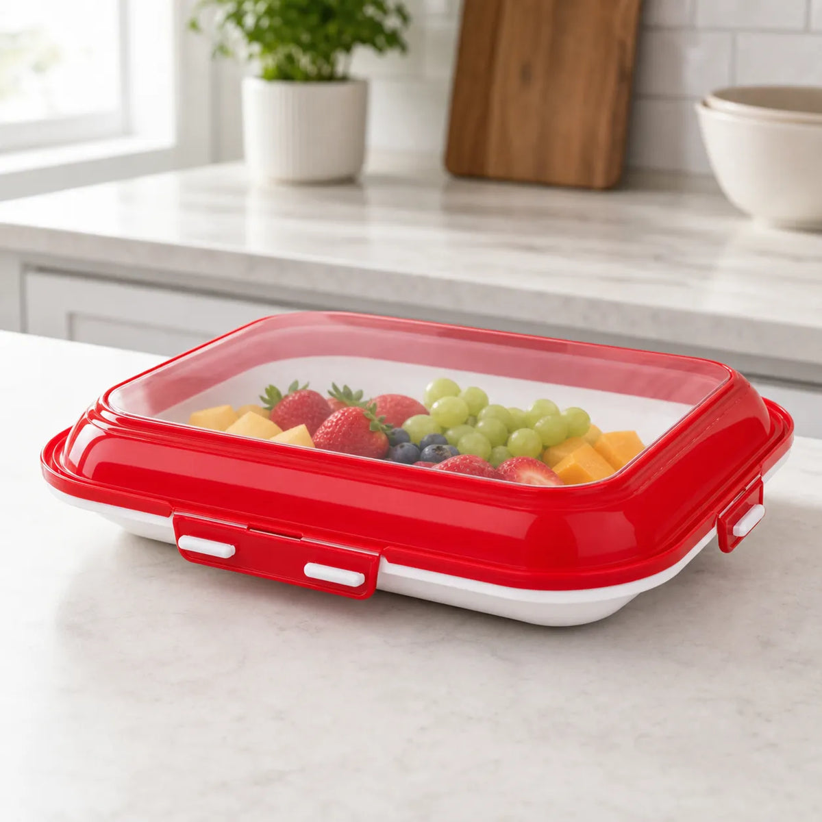Reusable Flexible-Film Food Preservation Tray