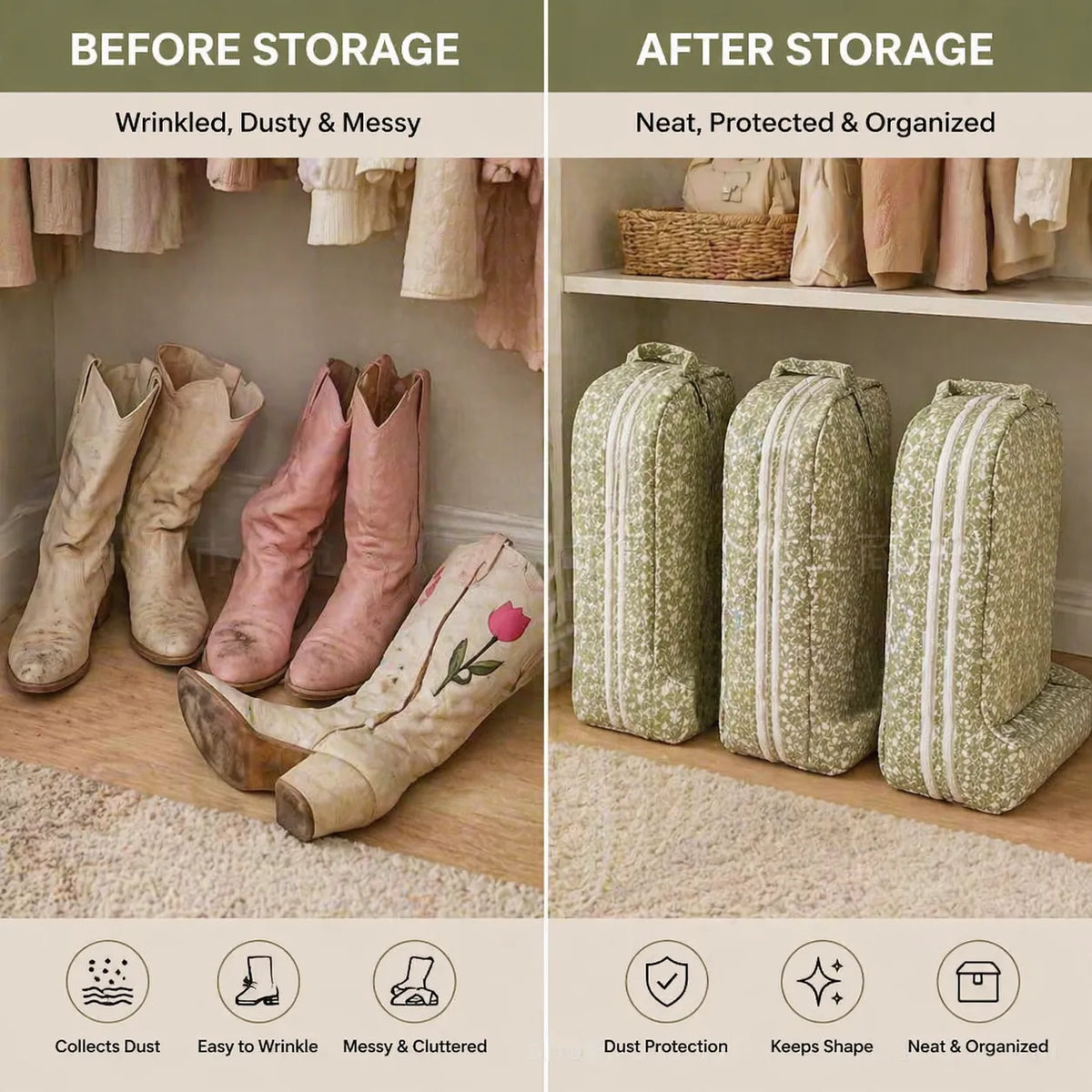 👢 Foldable Boot Travel Case