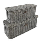 Handwoven Rattan Cable Management Box