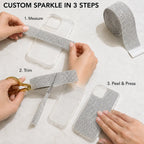 Peel-and-Stick Rhinestone Mesh Tape