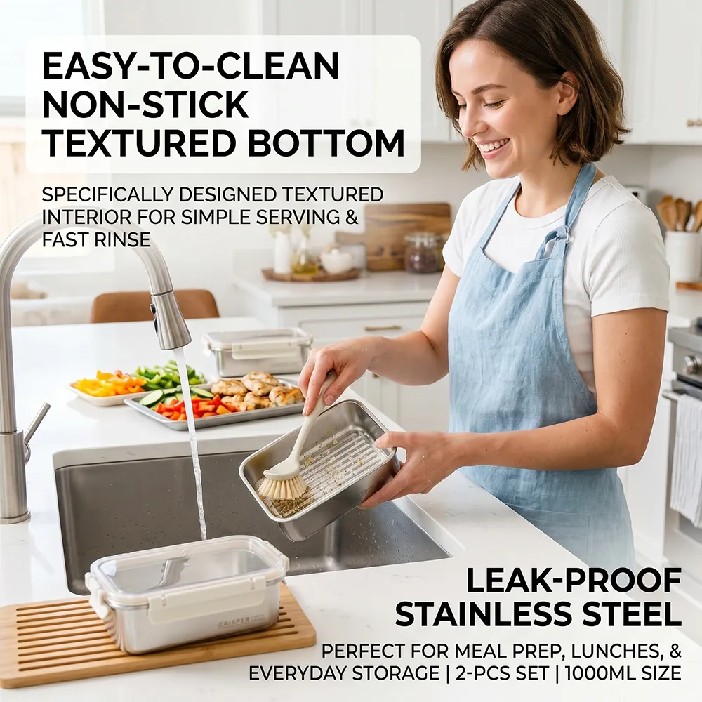🍱Stainless Steel Leak-Proof Food Storage Container with Lid-2 Pcs