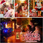Christmas tree snow globe - glittering winter snow phone booth