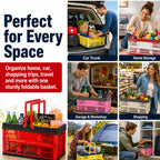 Collapsible Storage Basket – Foldable, Large Capacity, Heavy-Duty PP Plastic