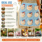 🐔 Crocheted Egg-Collecting Apron with Chicken Coop Pocket – Handmade Farm-Fresh Egg Helper