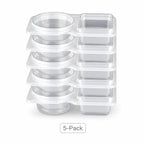 Disposable Dual-Compartment Condiment Containers with Lids