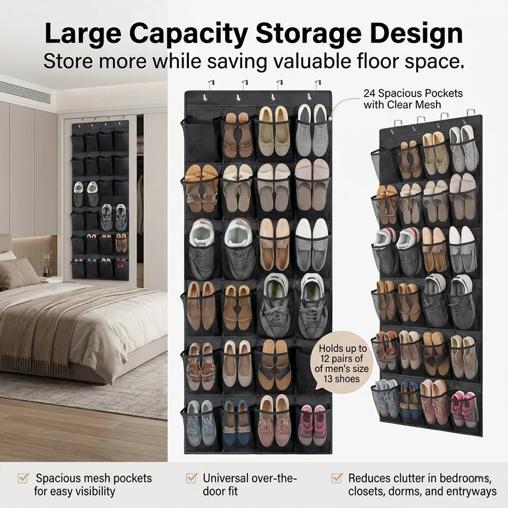 👟 2-Pack Over-the-Door Shoe Organizer