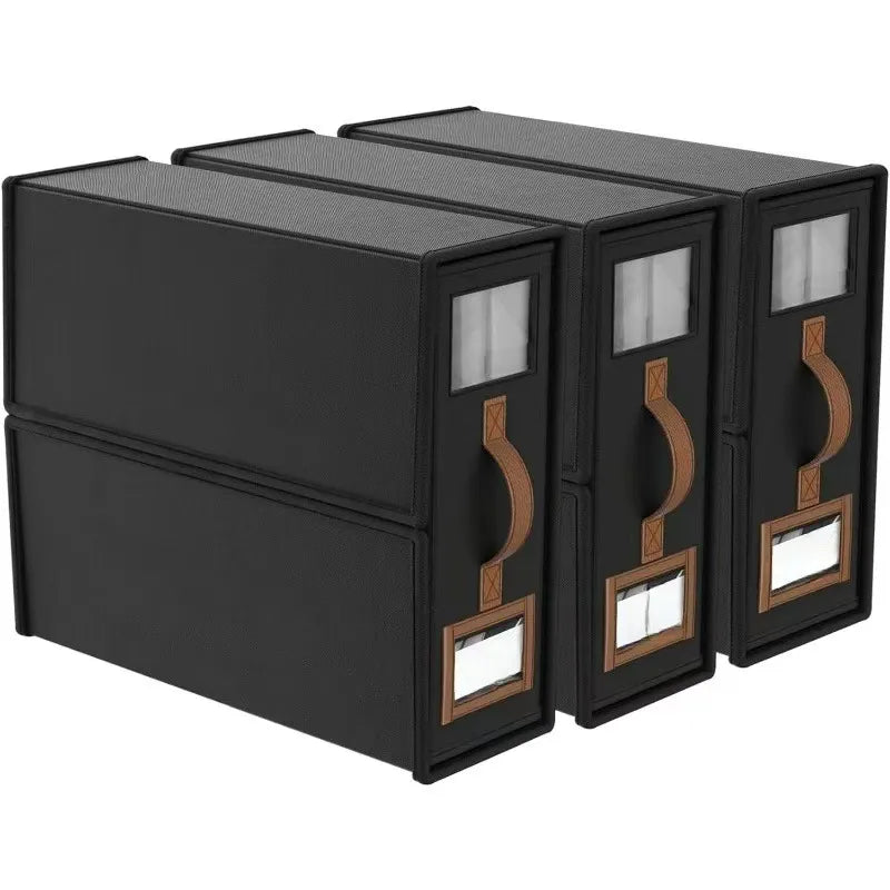 🛏️ Foldable bedding storage box - with a see-through window and transparent label bag