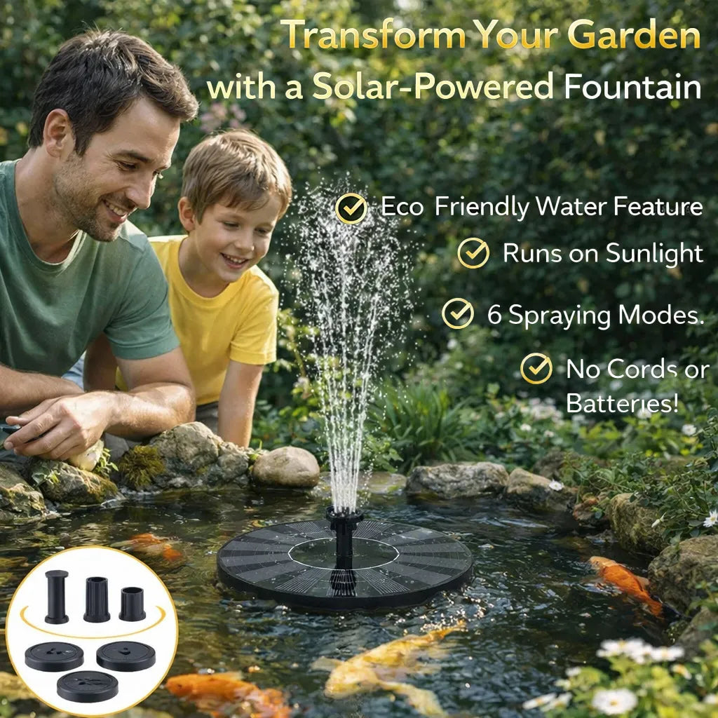 ⛲ Solar Garden Fountain Pump 🔥