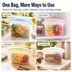 🏠Healthy silicone resealable storage bag🍴