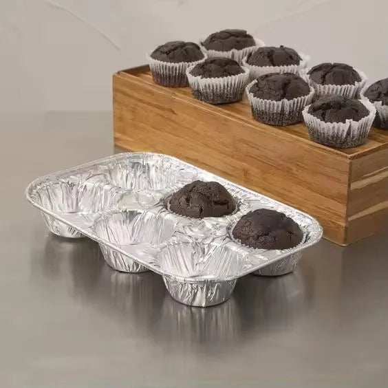 6-Cup Aluminum Muffin Trays - Perfect for Cupcakes and Muffins 🧁