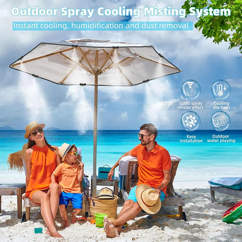 💦☀️Outdoor Spray Cooling System – 75FT DIY Misting Kit for Instant Summer Relief