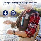 Personal Straw Water Filter for Camping, Hiking, Survival, Emergency, Travel
