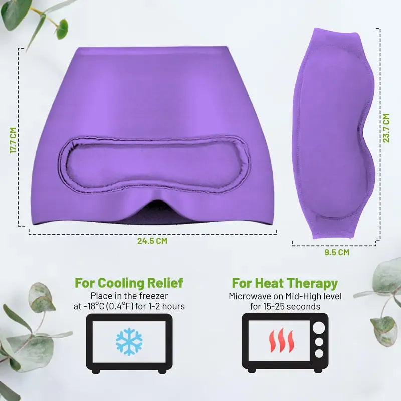 Multifunctional Gel Head & Eye Therapy Mask – Hot & Cold Relief for Migraines, Puffy Eyes, Sinus Pressure & Stress