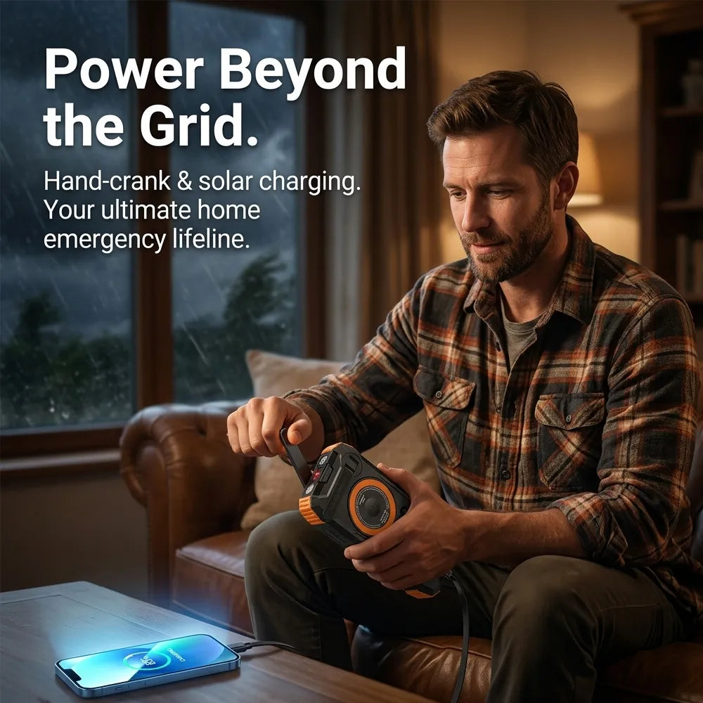 💡Solar Power Bank 20000mAh – Portable Charger