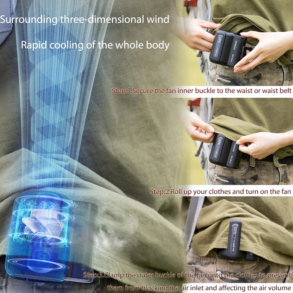 Portable Waist Clip Fan