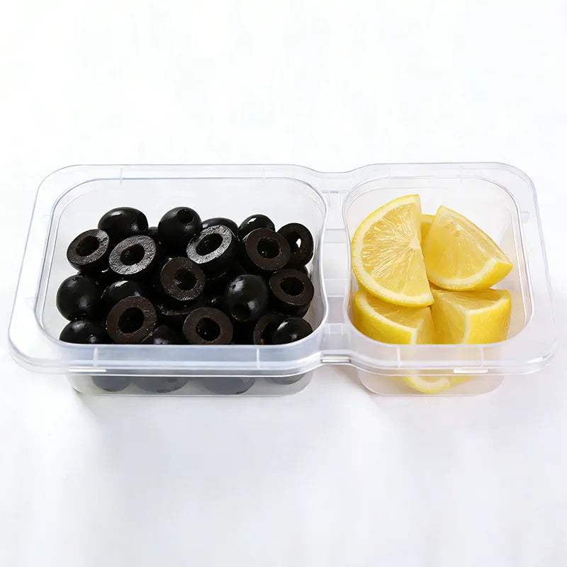 🥨 Double Compartment  Snack Containers with Lids