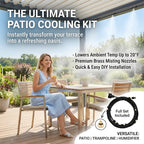 💦☀️Outdoor Spray Cooling System – 75FT DIY Misting Kit for Instant Summer Relief