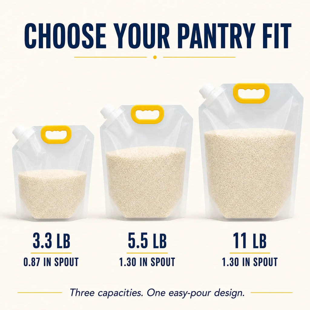 Easy-Pour Reusable Pantry Storage Bag
