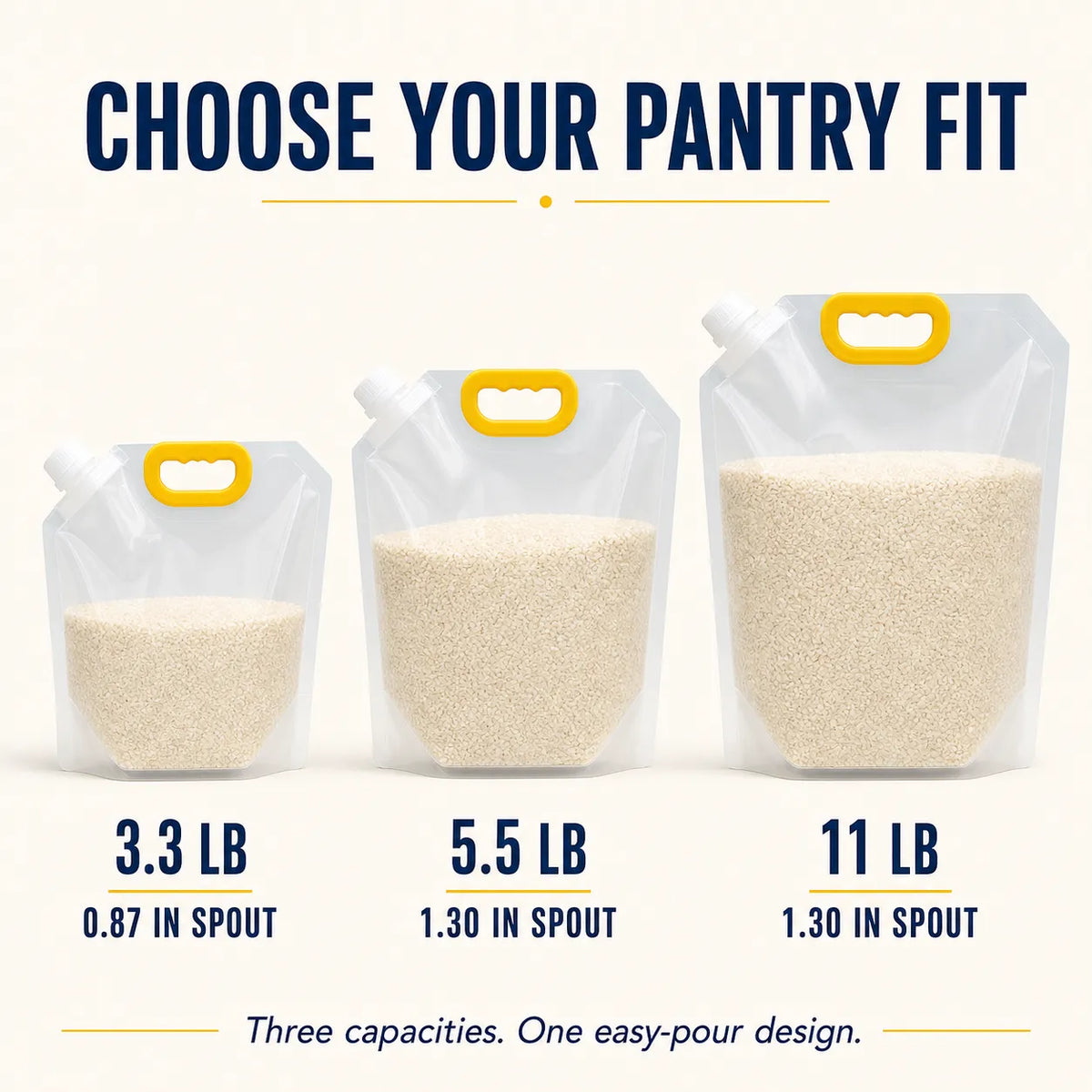 Easy-Pour Reusable Pantry Storage Bag