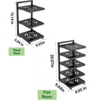 😃3-Tier & 5-Tier Carbon Steel Storage Rack for Pots, Pans, Lids & Cookware