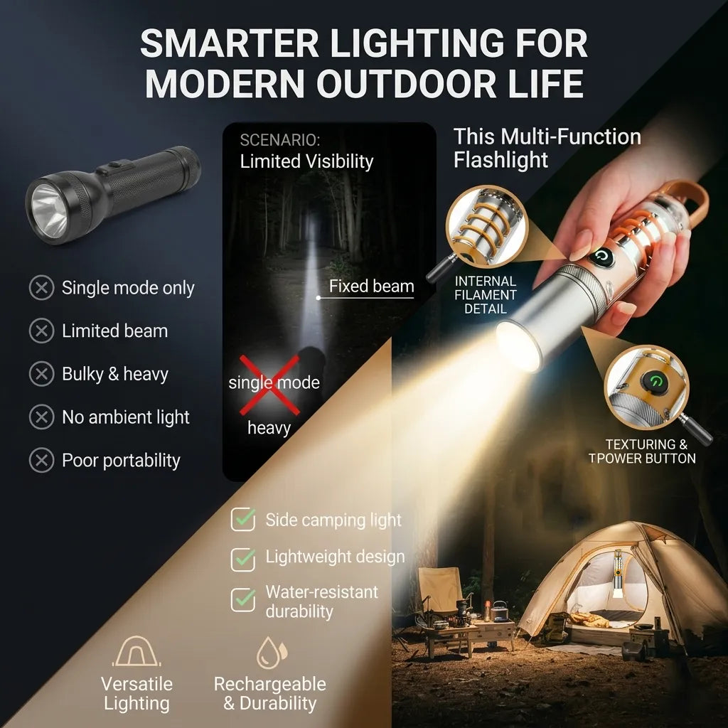 🔦Mini Laser Flashlight — Portable Multi-Function Outdoor Light