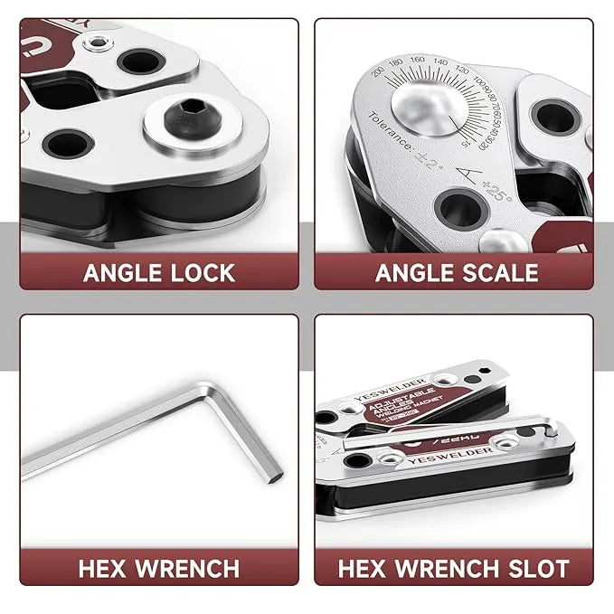 Adjustable Angle Welding Magnet Holder (20°–200°)