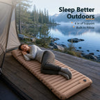 Ultralight 4-Inch Camping Mattress with Built-In Foot Pump