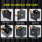 🛒 Foldable Multi-Function Rolling Shopping Cart
