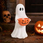 Spooky Welcome Ghost Pumpkin Treat & Planter Bowl