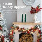 Remote-Controlled Real-Wax Christmas Tree Candles – 2-Piece Set