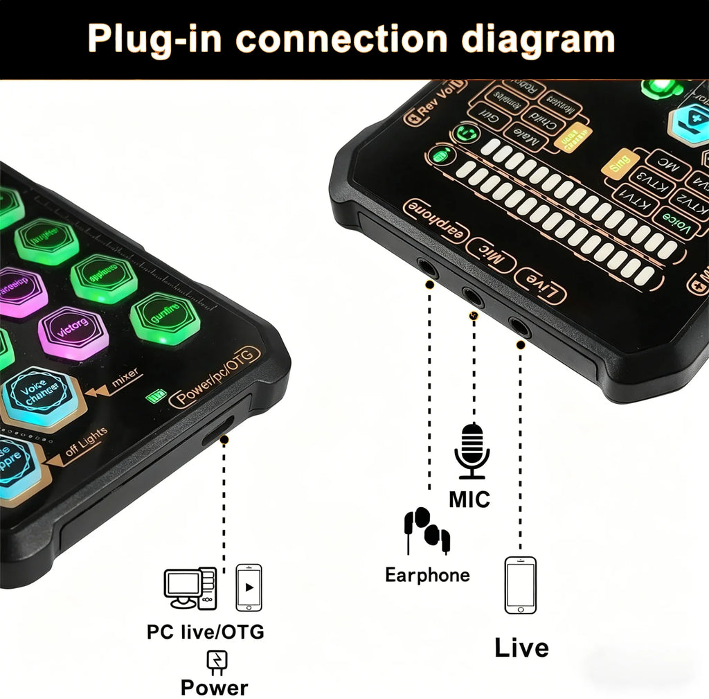 🎤Live Sound Card – Portable Voice Changer