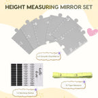 Wall-Mounted Height Measurement Chart with Mirror & Stickers – Track Your Child’s Growth in Style!