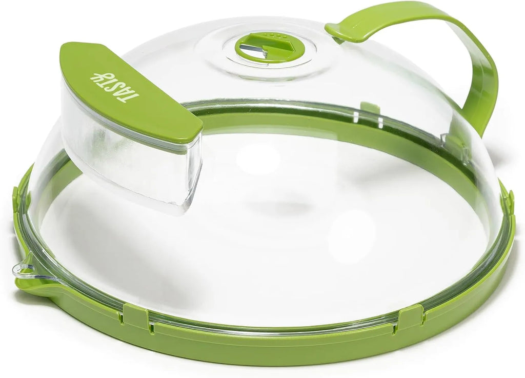 Steam-Control Microwave Splatter Cover with Water Reservoir