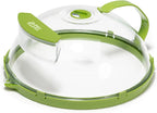 Steam-Control Microwave Splatter Cover with Water Reservoir