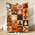 Spooky Patchwork Cozy Flannel Throw