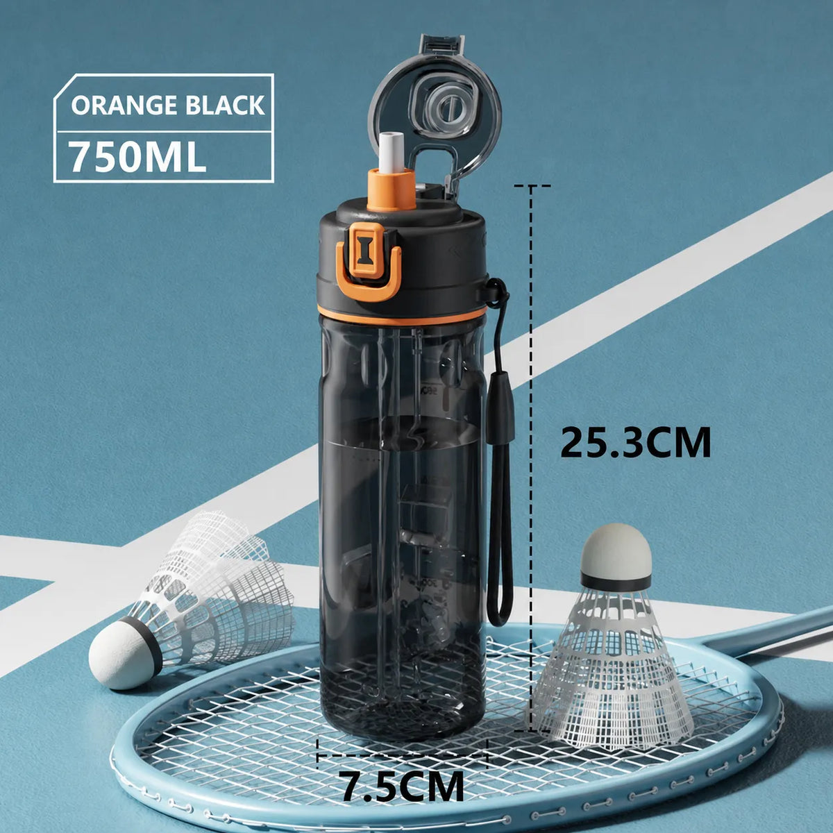 2-in-1 Misting Sports Water Bottle – 24 oz