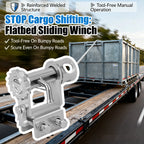 Sliding Winch for Flatbed Trailer – Heavy-Duty Cargo Securement Made Easy