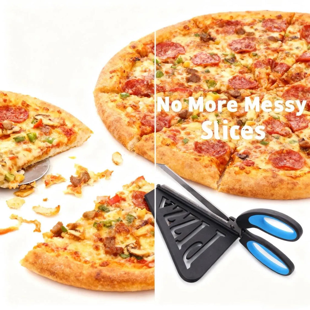 🍕 Stainless Steel Pizza Scissors with Detachable Serving Shovel
