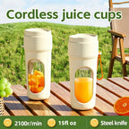 🍓Smoothie Blender – 15fl oz Portable Type-C Rechargeable Blender