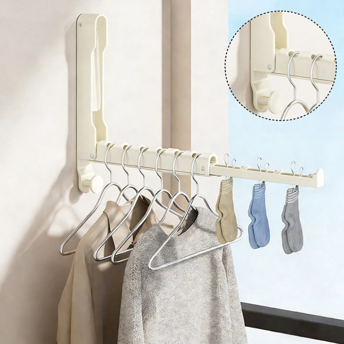 Space-Saving Foldable Over-the-Door Drying Rack