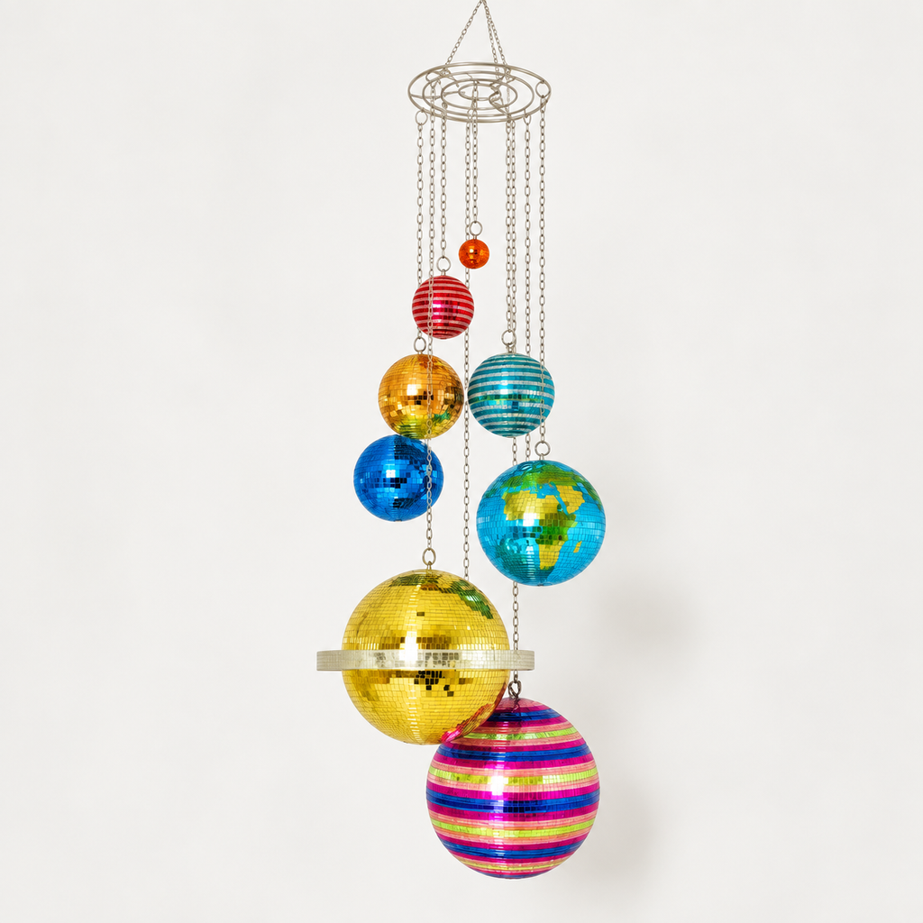 Rainbow Disco Planetarium Hanging Mobile