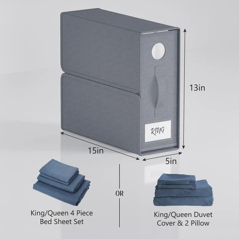 📦 Bed Sheet Organizers & Storage Boxes