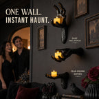3-Piece Creepy Reaching Hand Wall Decor Set with LED Candles