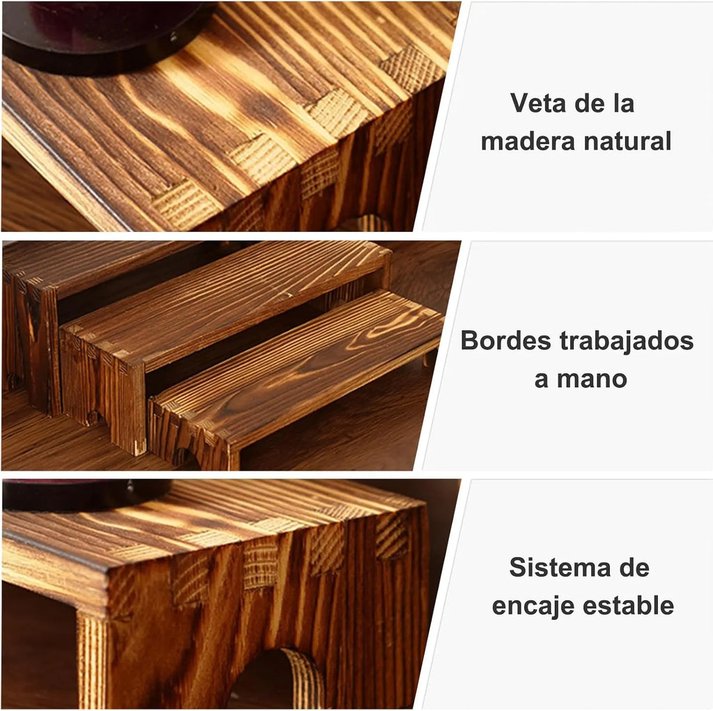 4-Piece Nesting Wooden Display Risers